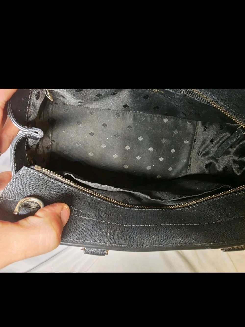kate spade Black Saffiano Leather Tote with Wallet